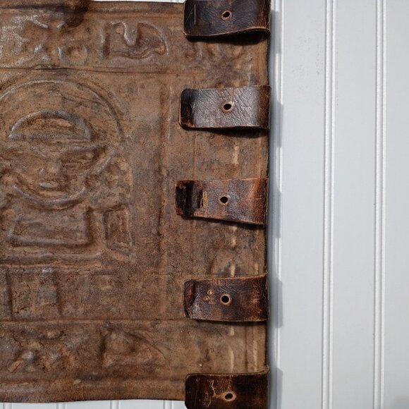 Angel Pazmino Tooled Leather Chair Seat Replacement Part Mexican Aztec Vintage - Picture 10 of 16